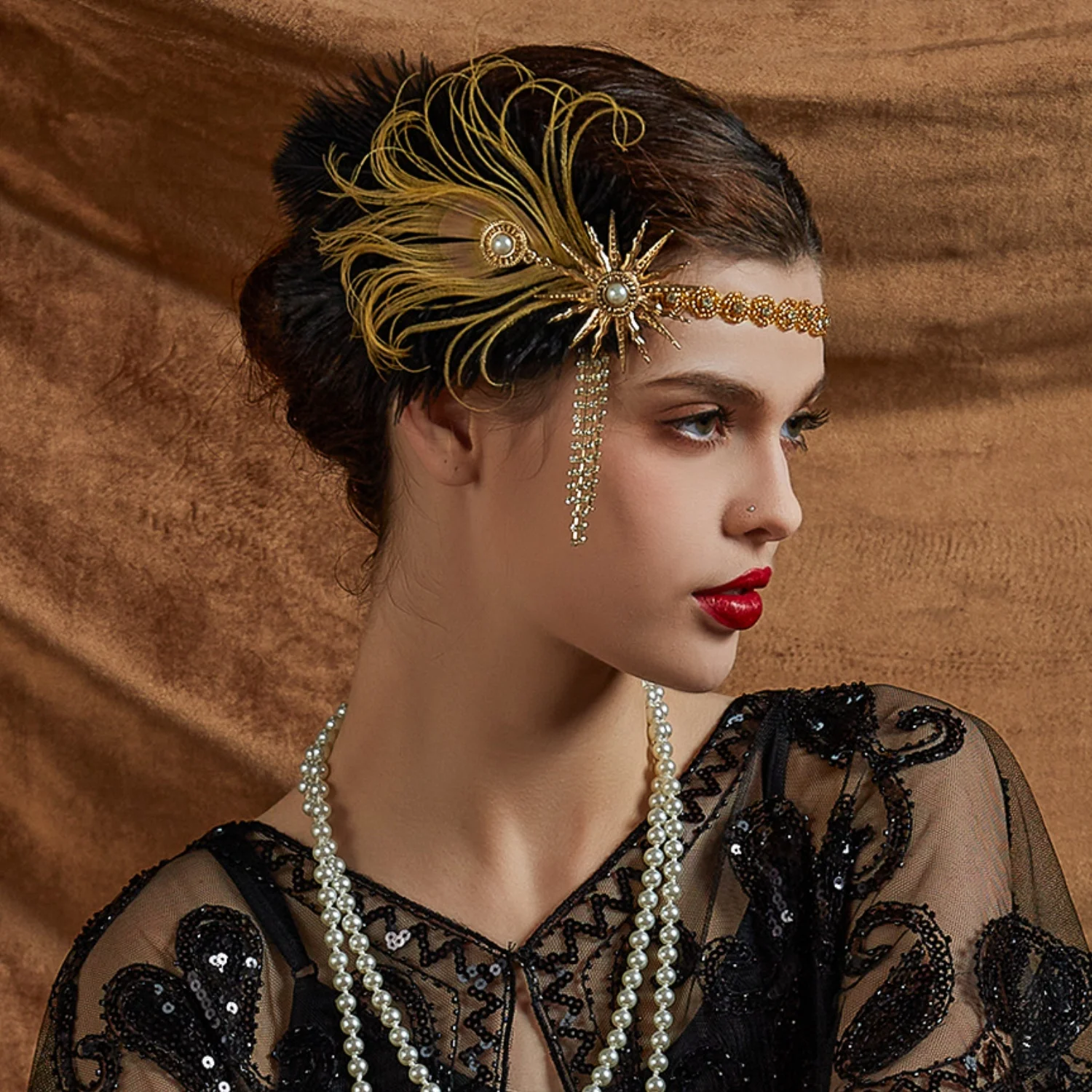 Women'S Fashion In The 1920S - Повязка для волос со стразами 1920-х