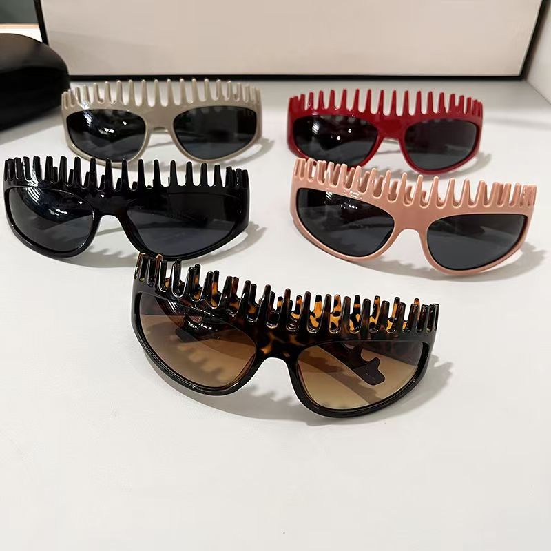 Women Fashion Glasses - Солнцезащитные очки-повязка с леопардовым принтом для