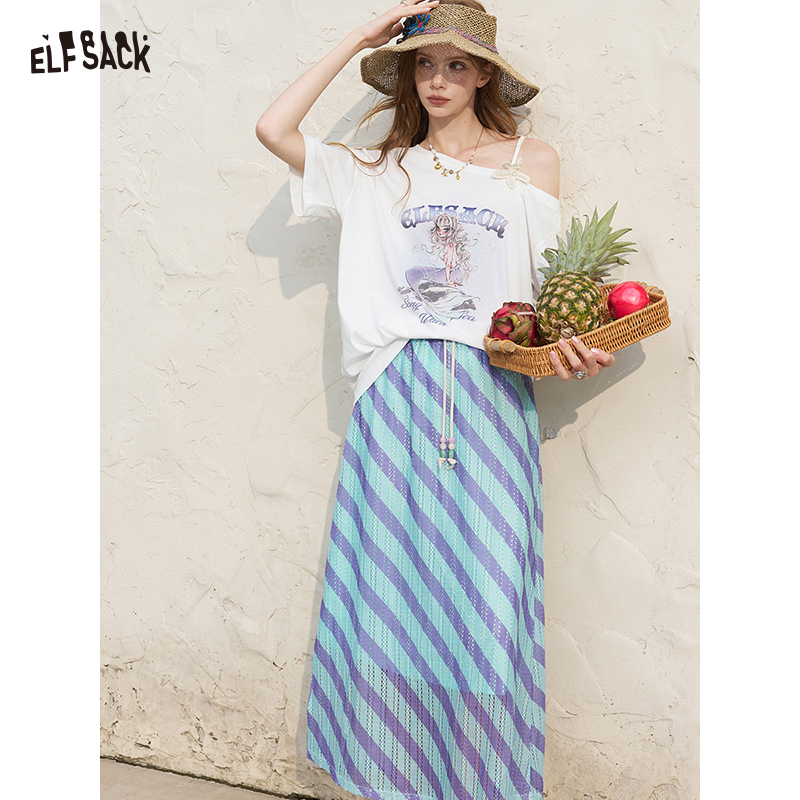 Women'S Fashion Graphic Tees - Женский комплект ELFSACK: белая футболка с