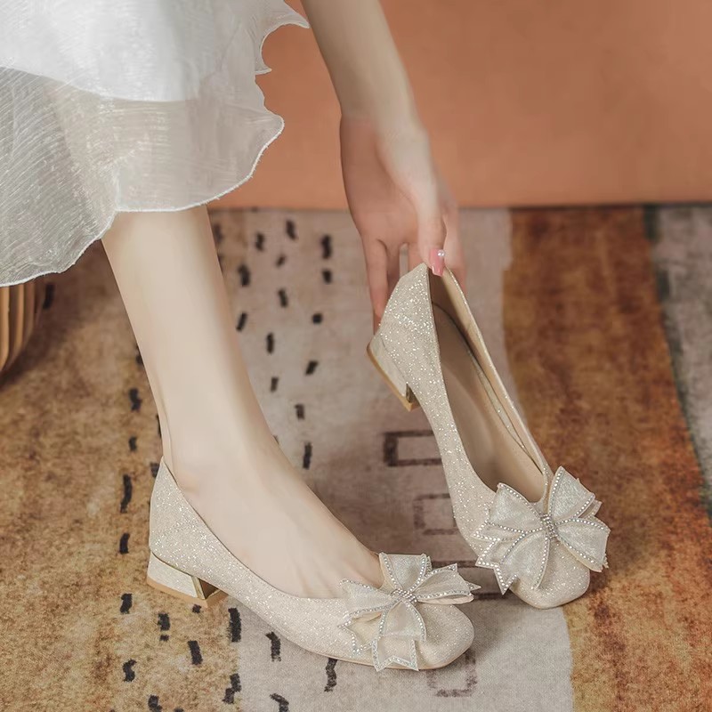 Women'S Fashion Loafers - Женские осенние вечерние низкие свадебные туфли
