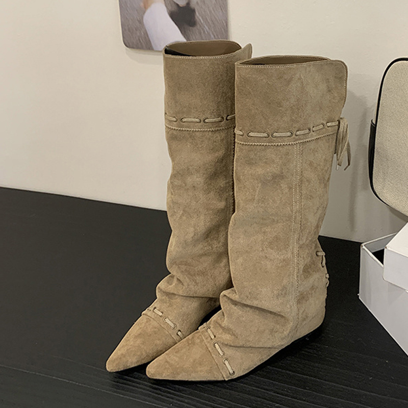 Women'S Fashion Knee High Boots - Liyke модный дизайн, сапоги до колена