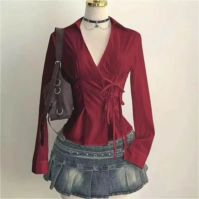 Модные блузки с длинными рукав – обзор и цена Women'S Y2K Fashion Aesthetic