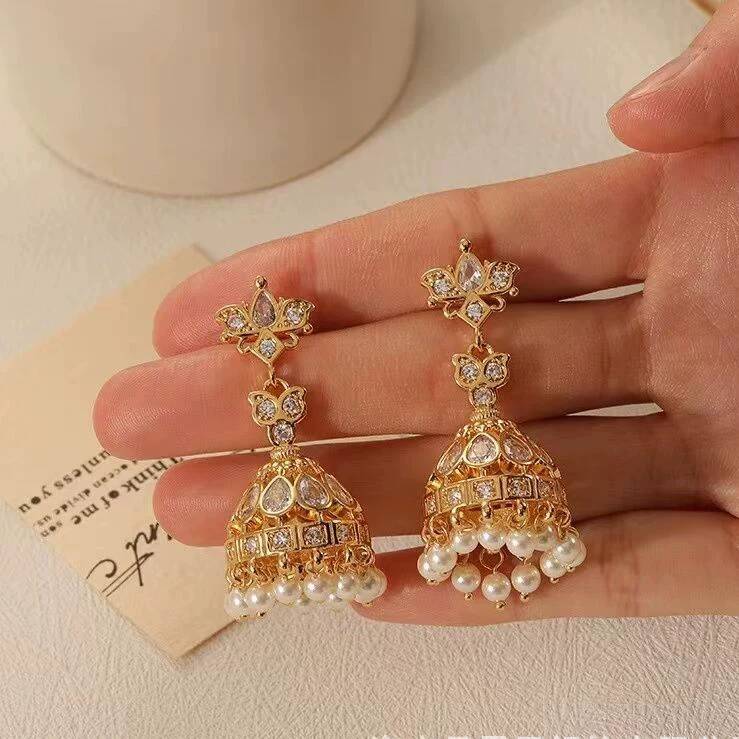 Индийские эффектные серьги-кле – обзор и цена Women Queen Fashion
